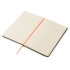 Блокнот Color линованный А5 в твердой обложке с резинкой, серый/оранжевый, серый/оранжевый, термо pu с зернистой структурой
