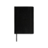 Блокнот Porta формата A5 с местом для ручки в корешке, черный, черный, бумага, имитирующая кожу