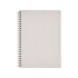 Блокнот Bianco формата A5 на гребне, белый, белый, содержит отходы хлопка (15%),  переработанные бытовые отходы (40%), целюлозу (45%)