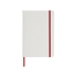 Блокнот Spectrum A5 с белой бумагой и цветной закладкой, белый/красный, белый/красный, пвх покрытый картоном