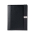 Блокнот с флеш-картой USB 2.0 на 4 Гб Cerruti 1881, черный, черный, искусственная кожа/металл
