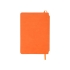 Блокнот Notepeno 130x205 мм с тонированными линованными страницами, оранжевый, оранжевый, термо pu с зернистой структурой