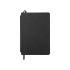 Блокнот Notepeno 130x205 мм с тонированными линованными страницами, черный, черный, термо pu с зернистой структурой