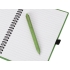 Блокнот А5 Toledo M, зеленый + ручка шариковая Pianta из пшеничной соломы, зеленый, зеленый, блокнот- пластик, переработанная бумага, металл, ручка- пшеничное волокно, пластик