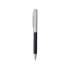 Бизнес-блокнот на молнии А5 Fabrizio с RFID защитой и ручкой, синий, синий, серебристый, искусственная кожа, металл