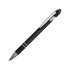 Подарочный набор Silver Sway с ручкой и блокнотом А5, черный, черный, серебристый, блокнот- искусственная кожа/металл, ручка- металл c покрытием soft-touch