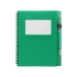 Блокнот Контакт с ручкой, зеленый, зеленый, бумага/полипропилен