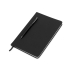 Блокнот А5 Magnet 14,3*21 с магнитным держателем для ручки, черный, черный, полиуретан