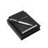 Подарочный набор: блокнот A6, ручка шариковая. Cerruti 1881, черный, серебристый, блокнот- полиуретан, ручка- латунь, акриловая смола, хромирование