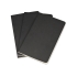 Записная книжка Moleskine Cahier (нелинованный, 3 шт.), Large (13х21см), черный, черный, бумага/картон