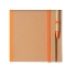 Блокнот А5+ ALANI с шариковой ручкой, крафтовый/оранжевый, бежевый/оранжевый, переработанный картон