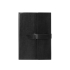 Бизнес-блокнот А5 с клапаном Fabrizio, 80 листов, черный, черный, искусственная кожа (пу)