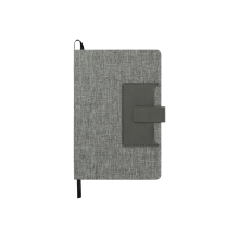 Блокнот Clap с отделением для визиток и магнитным клапаном, серый