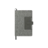 Блокнот Clap с отделением для визиток и магнитным клапаном, серый, серый меланж, полиэстер, картон, полиуретан, бумага