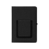 Блокнот Pocket 140*205 мм с карманом для телефона, черный, черный, полиуретан