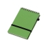 Блокнот B7 Toledo S, зеленый, зеленый, пластик, переработанная бумага, металл