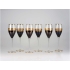 Набор бокалов для шампанского «Несомненный успех», прозрачный/черный/золотистый, хрусталь