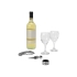 Подарочный набор для вина Delphin, прозрачный, серебристый, коричневый, стекло, металл, дерево