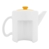 Набор: чайник, 2 чашки, белый/желтый, керамика