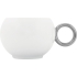 Чайная пара: чашка на 220 мл с блюдцем, белый/серебристый, фарфор