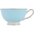 Чайная пара: чашка на 200 мл с блюдцем, голубой/белый/золотистый, фарфор