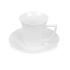 Чайная пара: чашка на 180 мл с блюдцем, белый, фарфор