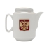 Чайный набор с подстаканником и фарфоровым чайником «ЭГОИСТ-Л», золотистый/белый, золотистый/прозрачный, белый, лутунь/хрусталь, фарфор