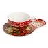 Подарочный набор: чайная пара, чай Глинтвейн, красный. коричневый, керамика, дерево