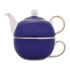 Набор «Эгоист»: чайник на 200 мл, чашка на 220 мл в подарочной упаковке, синий/белый/серебристый, фарфор