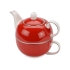 Набор «Эгоист»: чайник на 200 мл, чашка на 220 мл в подарочной упаковке, красный/белый/серебристый, фарфор