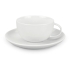 Чайная пара: чашка на 160 мл с блюдцем, белый, фарфор