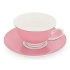 Чайная пара: чашка на 200 мл с блюдцем, розовый/белый/золотистый, фарфор