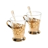 Набор для чая на 6 персон Chinelli, золотистый/прозрачный, латунь/стекло