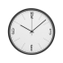 Алюминиевые настенные часы, диаметр 30,5 см Zen, черный, белый/черный, алюминий