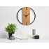 Деревянные часы с металлическим ободом, диаметр 30 см, Time Wheel, натуральный/черный, натуральный/черный, дерево/алюминий