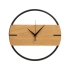 Деревянные часы с металлическим ободом, диаметр 30 см, Time Wheel горизонтальные, натуральный/черн, натуральный/черный, дерево/алюминий