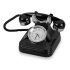 Часы «Ретро-телефон», черный, черный/серебристый/белый, металл