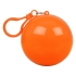 Дождевик в футляре с карабином, единый размер, оранжевый, пластик/ПВХ