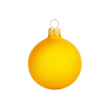 Стеклянный шар желтый матовый, заготовка шара 6 см, цвет 23