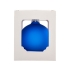 Стеклянный шар синий матовый, заготовка шара 6 см, цвет 62, синий матовый, стекло, металл