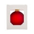 Стеклянный шар красный матовый, заготовка шара 6 см, цвет 12, красный матовый, стекло, металл