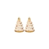 Новогоднее подвесное украшение Ёлочки в золоте из полистирола, набор из 2 шт / 8,6x5,8x3,2см, золотистый, полистирол