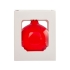Стеклянный шар красный полупрозрачный, заготовка шара 6 см, цвет 13, красный полупрозрачный, стекло, металл