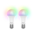 Набор из двух лампочек IoT CLED M1 RGB, E27, белый, белый, пластик