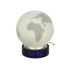 Лампа настольная с часами, датой и термометром. При включении на поверхности лампы появляется стилизованное изображение земного шара, черный/белый/серебристый, пластик/металл/стекло