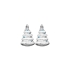 Новогоднее подвесное украшение Ёлочки в серебре из полистирола, набор из 2 шт / 8,6x5,8x3,2см, серебристый, полистирол
