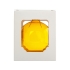 Стеклянный шар желтый полупрозрачный, заготовка шара 6 см, цвет 21, желтый полупрозрачный, стекло, металл
