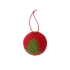 Новогодний шар в футляре Елочная игрушка, красный/зленый, войлок