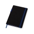 Бизнес блокнот Bossy с цветным срезом, твердая обложка, 128 листов, черный и синий, черный, синий, полиуретан, картон