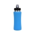 Бутылка спортивная Коста-Рика 600мл, голубой, голубой/серебристый, нержавеющая cталь/пластик с покрытием soft-touch